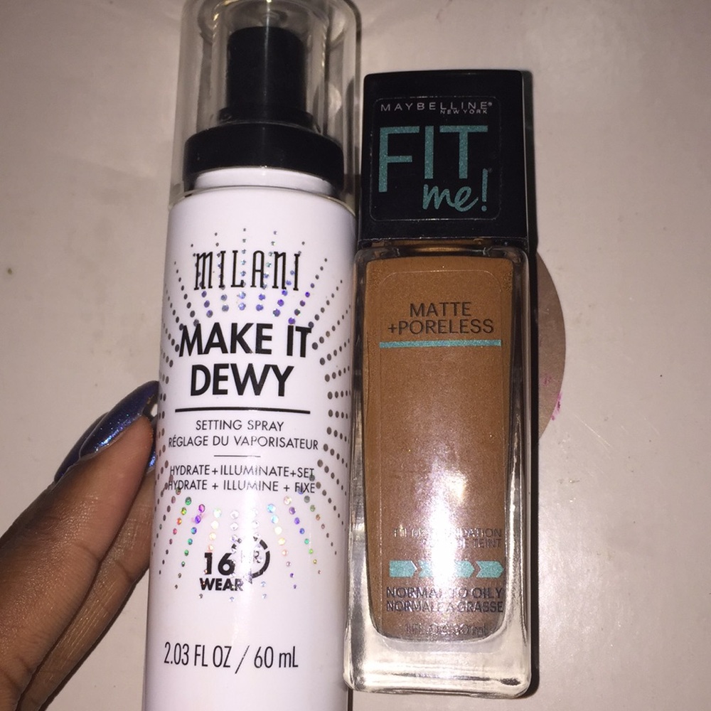 Setting spray & foundation